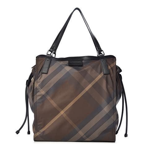 burberry packable nylon tote|Burberry checked canvas tote bag.